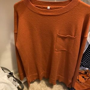 Long Sleeve Orange Sweater